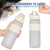 1 x RAW Customer Returns Autsel 800 ml drinking bottle, leak-proof water bottle, water bottle, sports bottle made of Tritan for sports, bicycles, outdoors, WHITE - RRP €10.06