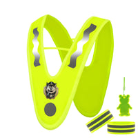 14 x Brand New Essoy children s safety vest with reflective armbands, V-shaped reflective vest, safety vest, night signal collar, children s warning vest for outdoor running, cycling, traffic - RRP €112.28