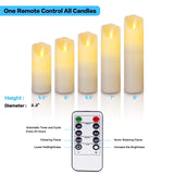 1 x RAW Customer Returns YIWER LED candles, flameless candles 12 15 17 20 22CM set of 5 real wax with realistic dancing LED flames and 10-button remote control with 2 4 6 8-hour timer, 300 hours ivory, 5 1  - RRP €23.45