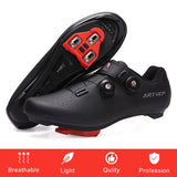 1 x RAW Customer Returns ARTVEP Men s Cycling Shoes Women s MTB Bicycle Shoes Compatible with Look SPD SPD-SL Delta Lock Pedal Riding Shoes Compatible with Peloton Shoes Stripes All Black EU 40 250 - RRP €59.99