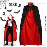 25 x Brand New Halloween cape, 90 cm vampire cape, grim reaper costume, Dracula s cape, vampire Halloween costume, cape black red, unisex cape with long hood, Halloween vampire costume cape - RRP €230.0