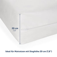 1 x RAW Customer Returns Blumtal Allergy-friendly duvet cover topper 180x200 cm for toppers up to 7 cm - Oeko-TEx certified anti-mite topper cover 180x200 cm - Encasing topper with zipper 180x200 cm mite cover - set of 1 - RRP €35.28