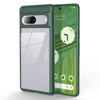 55 x Brand New FNDMIL for Google Pixel 7 Case Clear Original, Slim Fit Anti-Yellow Military Protection Soft Silicone Frame Shockproof Transparent Hard Back Pixel 7 Cell Phone Case Protective Case 6.3 , Green - RRP €997.7