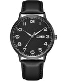 1 x RAW Customer Returns CIVO Watches Men Waterproof Analogue Quartz with Week Date Display Classic Business Wristwatch Luminous Large Dial Men s Watches Strap Made of Black Leather, Elegant Gift for Men - RRP €23.99