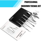 2 x RAW Customer Returns Ingrown toenail set 7 pieces, professional nail nippers set for strong ingrown toenails, stainless steel manicure pedicure set from OosoFitt - RRP €23.28