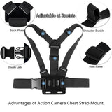 1 x RAW Customer Returns TEKCAM Action Camera Accessories Chest Strap Mount Headband Mount Kit Compatible with GoPro Hero 12 11 10 9 8 7 Akaso EK7000 APEXCAM Surfola Jadfezy - RRP €15.98