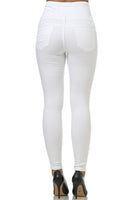 1 x RAW Customer Returns Elara Women s Jeans High Waist Push Up Skinny Fit Chunkyrayan 1166 White-40 L  - RRP €29.24