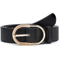 1 x Brand New JasGood Women s Leather Belt for Jeans Pants Fashion with Gold Buckle, 3-Beige, 45.6-49W - RRP €13.81