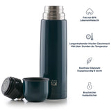 1 x RAW Customer Returns Blumtal Thermos bottle 1L - BPA-free thermos flask for hot cold - leak-proof insulated bottle 1000ml made of stainless steel - Thermos flask with mug - Insulated flask 1L - Thermos flask - Dark green - RRP €18.92