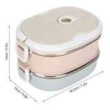 1 x RAW Customer Returns Insulated Lunch Box, Portable Stainless Steel Bento Box Stackable Leak-Proof Thermal Lunch Box for Hot Food Thermal Bento Boxes Bowl Food Container Office Work Home Picnic 1  - RRP €23.12