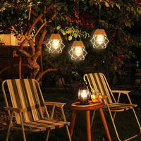 1 x RAW Customer Returns Pack of 3 rattan hanging lamps with battery outdoor indoor hanging light remote control battery-operated lamp portable boho basket lampshade pendant light without electricity power connection outdoor lighting - RRP €59.94