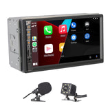 1 x RAW Customer Returns YZKONG Double DIN Car Radio Compatible with Apple CarPlay Android Auto with 7 Inch HD Touch Screen Rearview Camera, Phone Mirror Link, AM FM Radio, USB SD Aux in, Bluetooth - RRP €40.33