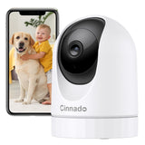 48 x RAW Customer Returns Cinnado Indoor Surveillance Camera - 2K Baby Monitor with Camera, 360 Degree WiFi Indoor Dog Camera with APP, Automatic Tracking, Two-Way Audio, Motion Detection, Night Vision, Compatible with Alexa - RRP €1218.72