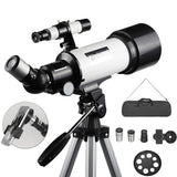 1 x RAW Customer Returns IBVIVIC Refractor Telescope 70 400 for Kids and Adults, 16X 120X Zoom HD Outdoor Monocular Space Telescope with 2 Eyepieces, Tripod Phone Adapter for Land, Moon and Planet Observation - RRP €63.52