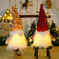 1 x RAW Customer Returns Pack of 3 Christmas gnomes illuminated, Christmas decoration gnome GNOME doll, Santa Claus figure faceless Swedish Tomte gnome craft set, Santa Claus figure plush, party Christmas decoration toy - RRP €28.99