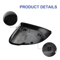 1 x RAW Customer Returns Car Mirror Caps, 1 Pair Car Door Outside Mirror Cap Rearview Mirror Cap Side Mirror Covers Compatible for VW Golf 8 MK8 2019-2021 Black  - RRP €57.47