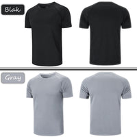 1 x RAW Customer Returns Cimic Pack of 5 Sports T-Shirts Men s Functional Shirt Sports Shirt Men s Short Sleeve T Shirt Breathable Training Shirt Men Fitness Gym Running Shirt Hiking Shirt Men Set 510-Black Grey Green Navy Blue-L  - RRP €36.43