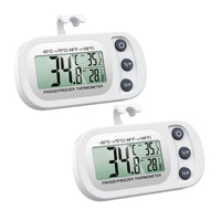 1 x RAW Customer Returns ORIA refrigerator thermometer, pack of 2. Digital freezer thermometer, kitchen thermometer, refrigerator thermometer, hook and magnetic, max min function, for home, bars, cafes - pack of 2 - RRP €16.13