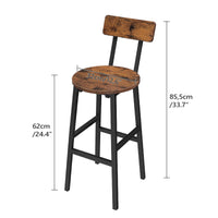 1 x RAW Customer Returns MAHANCRIS bar stool - RRP €60.29