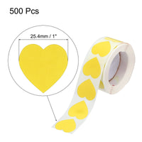 1 x Brand New sourcing map 500pcs Heart Shaped Stickers 1 Inch Self Adhesive Love Stickers Label Heart Decorations for Envelope Valentine s Day Wedding Party Yellow - RRP €8.23