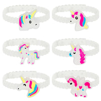 3 x Brand New Otuuz 6 Pack Reflective Bracelets Assorted Glowing Unicorn Bracelets Unicorn Reflectors Safety Bracelet for Women Bicycle Walking Running - RRP €21.12