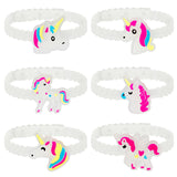 3 x Brand New Otuuz 6 Pack Reflective Bracelets Assorted Glowing Unicorn Bracelets Unicorn Reflectors Safety Bracelet for Women Bicycle Walking Running - RRP €21.12