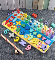 10 x Brand New Lalia wooden plug-in game with 42x16cm fish plug-in blocks magnet colorful wooden toy plug-in puzzle motor skills motor skills cube gift for toddlers children from 3 years toy wooden puzzle - RRP €157.9