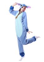 1 x RAW Customer Returns RANSUU Stitch Onesie Costume Relaxo Jumpsuit Adult Pajamas Women Men Animal Pajamas Christmas Carnival Halloween Blue M - RRP €29.24