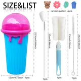 1 x RAW Customer Returns Shengruili Slush Cup, 500ml Silicone Squeeze Cup, Frozen Magic Squeeze Cup, Instant Slushie Cup, Slushy Maker Cup, Smoothie Pinch Ice Cup, Summer Slush Cup with Straw Spoon for Delicious Slush Ice - RRP €15.62