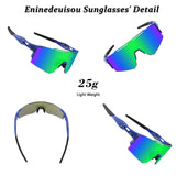 1 x RAW Customer Returns Eninedeuisou Sunglasses Cycling Glasses for Men Women UV 400 Protection Goggles MTB Sports Glasses for Outdoor Sports Cycling Driving Running Golf Baseball - RRP €28.22