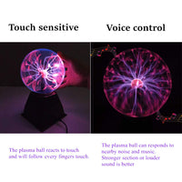 1 x RAW Customer Returns DAXGD Plasma Ball 12 cm, Magic Plasma Ball, Touch Sensitive and Sound Red Light Luminous Ball, Electrostatic Ball, Flash Ball, Flashing Educational Toy Plasma Lamp - RRP €30.74