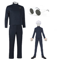 1 x RAW Customer Returns CR ROLECOS Satoru Gojo Cosplay Costume from the Anime Jujutsu Kaisen School Uniform for Boys, Halloween Costume Anime Men Mardi Gras Party Outfits S - RRP €59.48