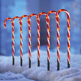 1 x RAW Customer Returns DELICHTER LED 8 Candy Cane Fairy Lights Red and White Warm White Lights with 8 Modes, Power Operated Christmas Lighting Decoration for Outdoor and Indoor Garden Christmas 44 cm  - RRP €29.84