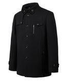 1 x Brand New Yukirtiq Men s Wool Coat Business Trench Coat Winter Woolen Casual Parka Jacket Warm Jacket Stylish Wool Coats, Black, XXL - RRP €71.4