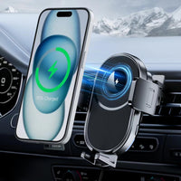 1 x RAW Customer Returns Eazpower car mobile phone holder with charging function, 15W mobile phone holder car with charging function, inductive charging charging station car, automatic clamping car charger with ventilation - RRP €34.96