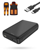 1 x RAW Customer Returns Portable 10000mAh battery with USB and DC port, FERNIDA power bank for heated clothing, heated vest, heated pants and mobile electrical device - RRP €32.26