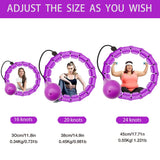 6 x Brand New Hula Hoop Fitness,Houla Hop Fitness 24 Removable Knots 360 Degree Auto Spinning Smart Hula Hoop for Adults Exercise Workout Fitness Equipment Purple - RRP €101.58