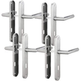 1 x RAW Customer Returns AwmnSrman door handles interior doors doorknob door fitting door handle set room door set 72MM-BB-Wardbart set of 6 modern stainless steel 12 doorknobs 12 long plates - RRP €59.48