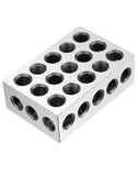 1 x RAW Customer Returns QWORK 2 pieces parallel blocks, metric 1-2-3 blocks, 23 holes clamping blocks, size 25 x 50 x 75 mm, precision 0.005 mm, milling machine accessories - RRP €23.18