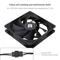 1 x RAW Customer Returns Thermalright TL-C12C CPU fan 120mm case cooler fan, 4-pin PWM silent computer fan with S-FDB bearing included, up to 1550RPM fan - RRP €14.9