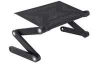 1 x RAW Customer Returns WonderWorker Newton folding laptop table, adjustable height, tilt angle and position, ventilation slots prevent heat build-up, material aluminum - table extremely light, reliable and stable - RRP €80.57