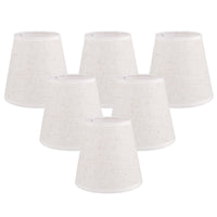 1 x RAW Customer Returns GOYADA 6 pieces lampshade for table lamp E14, lampshade for bedside lamp made of linen with clip, lampshade small, wall light made of crystal, chandelier, 140 x 130 x 90MM - RRP €25.99