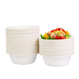 1 x RAW Customer Returns AHPYEUHK Disposable Tableware Soup Bowls Disposable 350ml Disposable Bowls Bowls Pack of 120 Sugar Cane Bagasse Disposable Bowls, Soup Bowls, Soup Plates Environmentally Friendly Compostable Bowl - RRP €19.99