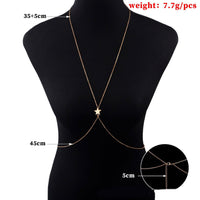 50 x Brand New Jovono Star Body Chain Bikini Harness Body Jewelry Chain Waist Chain for Women and Girls Gold  - RRP €338.5