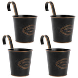 1 x RAW Customer Returns CIT TOILE set of 4 hanging pots balcony with drainage hole, hanging flower pot, small hanging plant pot, metal flower pot, hanging planter, vintage flower pots for hanging - RRP €22.18