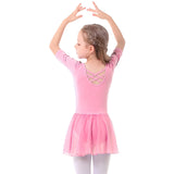 1 x RAW Customer Returns Bezioner Ballet clothing girls dance dress children s cotton ballet leotard ballet dress with skirt tutu pink 110 - RRP €18.14