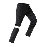 1 x RAW Customer Returns HCSS Hiking Pants Men Zip Off Removable Outdoor Pants Breathable Trekking Pants Summer Sun Protection Quick-Drying Functional Pants Lightweight Work Pants with Belt, 5 Pockets Black-XL  - RRP €41.74