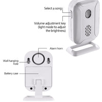 1 x RAW Customer Returns Motion detector alarm doorbell alarm, home security, driveway alarm, store welcome entry signal, mailbox alarm, visitor doorbell, range at 280 m, 36 melodies - RRP €24.99