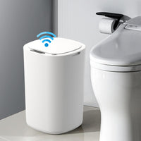 1 x RAW Customer Returns 12L Intelligent Trash Can Automatic Trash Can with Smart Sensor Kitchen Waste Bin Waste Paper Basket Touchless Bathroom Office ABS Plastic Trash Can with Lid Waterproof Intelligent Trash Can round  - RRP €37.3