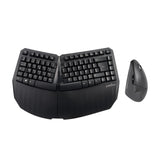 1 x RAW Customer Returns Perixx PERIDUO-813B FR, Compact Ergonomic Keyboard and Wireless Vertical Mouse Set with 6 Buttons - Black - French AZERTY - RRP €93.69